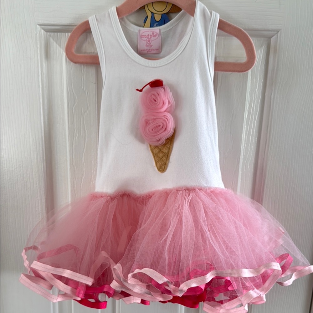 Mud Pie Pink and White Ice Cream dress